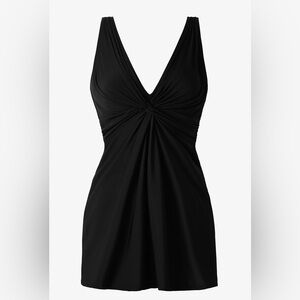 Miraclesuit Must Haves Marais Swim Dress One Piece Swimsuit: Black Plus Size 22W